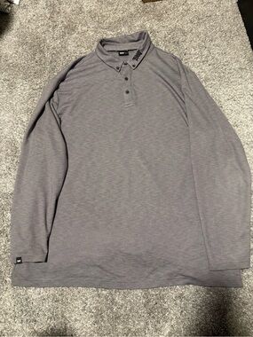 PXG Men's Long Sleeve Polo Shirt - Gray 2XL